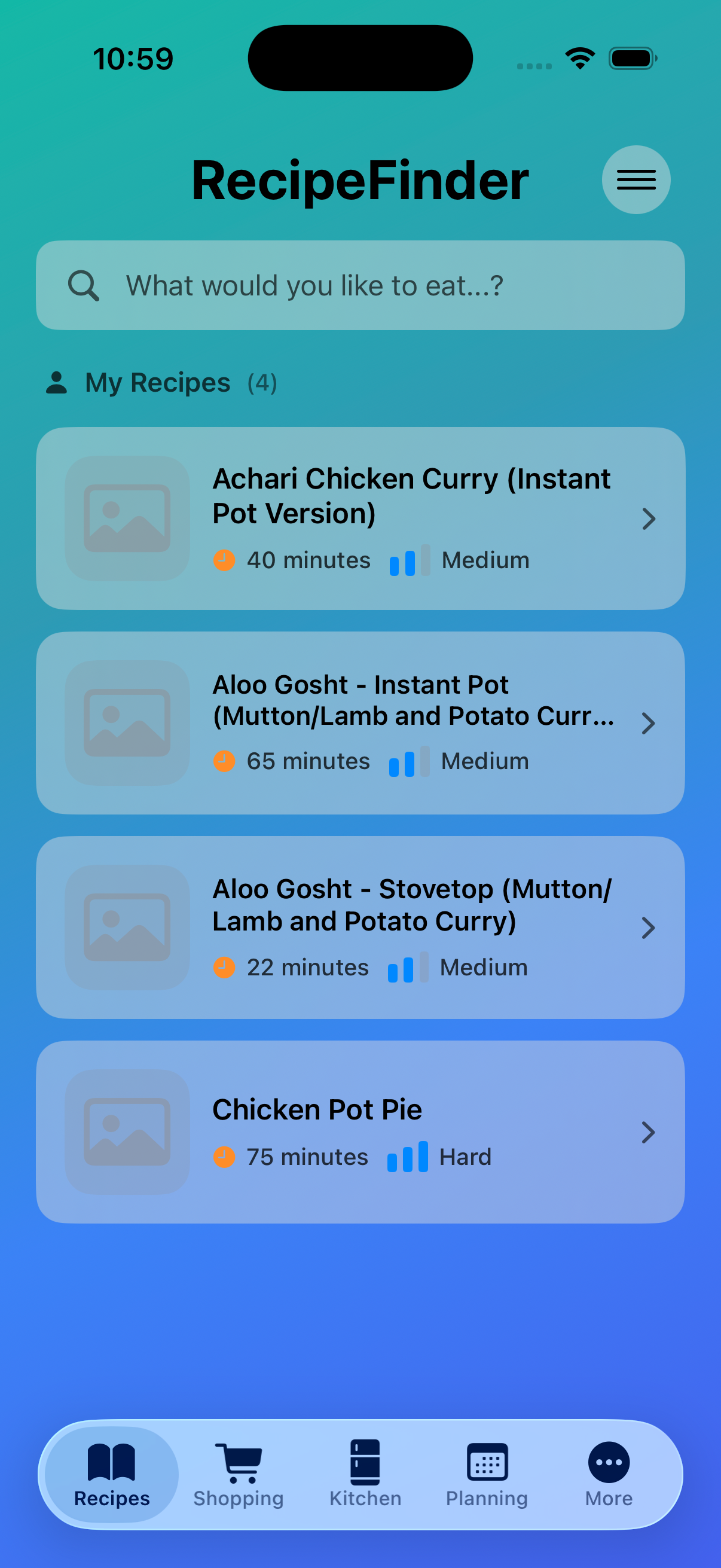 RecipeFinder App - Recipe Details